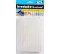 ceys 507012 Pistolet silicone translucide pour travaux manuels barres silicone 180 mm-1/2 kg Blanc