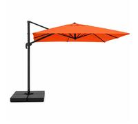 Parasol rectangulaire 3x4 déporté rotatif terracotta en aluminium CEZIR
