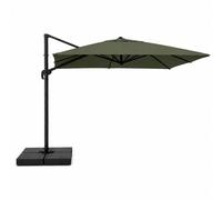 Cezir - Parasol Rectangulaire 3x4 Déporté Rotatif Vert En Aluminium