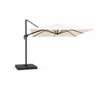 Cezir - Parasol Rectangulaire 4x3m Déporté Rotatif Écru En Aluminium