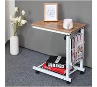 CFDZCP Table De Mobilité Roulante Au-Dessus du Lit, Table D'appoint Réglable for Ordinateur Portable, Canapé avec Rangement, Chariot Mobile for Petits Espaces, Chambre À Coucher, Salon, Bureau(F)
