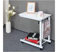 CFDZCP Table De Mobilité Roulante Au-Dessus du Lit, Table D'appoint Réglable for Ordinateur Portable, Canapé avec Rangement, Chariot Mobile for Petits Espaces, Chambre À Coucher, Salon, Bureau(C)