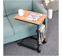 CFDZCP Table De Mobilité Roulante Au-Dessus du Lit, Table D'appoint Réglable for Ordinateur Portable, Canapé avec Rangement, Chariot Mobile for Petits Espaces, Chambre À Coucher, Salon, Bureau(B)