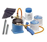 CFH Kit lampe à souder LM3000 + étain à souder à tige en tôle de zinc + eau de soudure en tôle de zinc + non-tissé