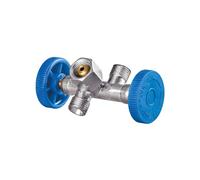 CFH Vanne bidirectionnelle ZV 492 - Distributeur de gaz pour GPL, propane et butane - Accessoires pour la distribution de gaz sur deux terminaux - Raccords G 1/4" LH - Pression de régulation max. 4