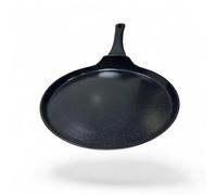 Cflagrant Poêle à Crêpes Céramique sans PFAS, 24 cm et 28 cm, Antiadhésif, Noir, Compatible Induction (28cm)