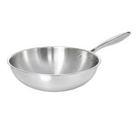 Cflagrant Poêle Inox 18/10 Triply Premium Sans PFAS/PFOA/PTFE/Cadmium, Acier Inoxydable 3 Couches, Compatible Induction, Tous Feux et Four, Qualité Professionnelle (Wok 24cm)