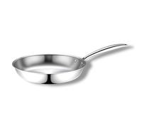 Cflagrant Poêle Inox 18/10 Triply Premium Sans PFAS/PFOA/PTFE/Cadmium, Acier Inoxydable 3 Couches, Compatible Induction, Tous Feux et Four, Qualité Professionnelle (32cm)