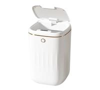 CFTGIW Poubelle Automatique 20L Capteur Contact Poubelle électrique pour Cuisine Salle de Bain Blanc doré batterie (Alimenté par pile)