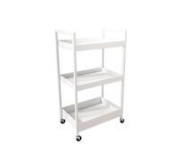 CFY652 Cuisine Chariot de Rangement, Support for Salon beauté et manucure, for Fleurs, à roulettes en Fer for Art Étagère de Rangement(Blanc)