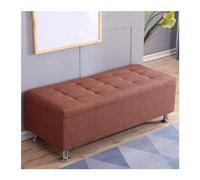 CFY652 Tabouret rectangulaire pour chambre à coucher, tabouret de cirage à chaussures, tabouret de chevet, tabouret de rangement multifonctionnel, tabouret pour dressing, vestiaire, banc (marron clair
