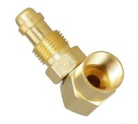 CGA 032 Écrou / NIP 032 Raccord coudé à 90 degrés en laiton massif pour raccords de tuyau de gaz à souder TIG MIG