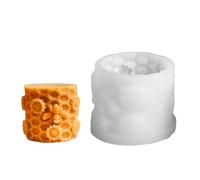 CGACCSD Moule en silicone pour cylindre d'abeille, peigne à miel, moule en silicone - Moule à savon cylindrique - Moule à bougie en silicone - Libération rapide - Décoration de la maison - Résine