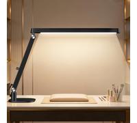 CGBE 61 cm Lampe Onglerie Table LED Spot 36°, Protection des Yeux, Noir | 20 W, 2100 lm, IRC ≥ 95, Sans Scintillement, LEDs Invisibles, Résistant à l'Acétone, 3 Modes 10 Luminosités, Angle Réglable