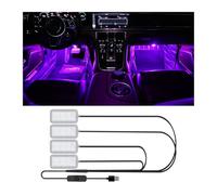 CGEAMDY Clairage Intérieur De Voiture, Fil Pour Atmosphère Voiture LED Intérieur Décoration Bande, Lumière D'ambiance Pour L'habitacle D'une Voiture Avec Port USB, Voitures Intérieure(Rose)