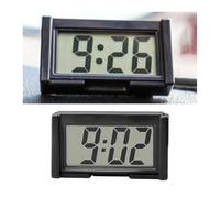 CGEAMDY Mini Horloge De Tableau De Bord Voiture, Horloge électronique Universelle, Mini Horloge Autocollante, Horloges Digitale Portable Lcd Tableau Bord Voiture Pour La Maison Et Le Bureau(Noir)