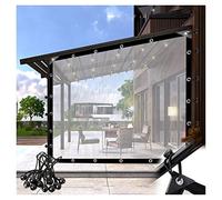 CghhDY Baches Plastique Transparente Rideau Pergola Extérieur Oeillets Antirouille Bâche Transparente, pour Pergola, Lave-Auto, Peut Être Personnalisé(3x3m/9.9x9.9ft)