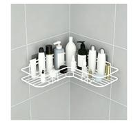 CghhDY Caddy de Douche d'angle, Étagère de Rangement Salle de Bain Mural | Sans Perçage, Panier en Fil Métallique Adhésif, Revêtement Anti-Rouille pour Cuisine & Bain(White,26x12x4.5cm)