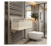 CghhDY Étagère Radiateur Fer avec 5 Crochets 26/36cm, Organisateur Mural | Sans Perçage, Pour SDB, Chambre & Balcon. Rangement Serviettes, Produits de beauté & livres(White,L 26cm/0.85ft)