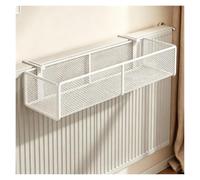 CghhDY Panier Rangement Radiateur, Suspendu Filet Métallique, sans Perçage | Pince Réglable 1-9cm, Range-Organisateur Robuste pour Serviettes, Chaussettes, Dorm, Maison(White,L 27cm/0.89ft)