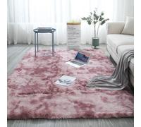 CGJseFH Tapis, Tapis Moderne tie-Dye léger de Luxe Style Minimaliste Lavable Longs Tapis en Peluche décor Salon Shaggy Extra Large for la décoration intérieure(Tie Dye Lotus Root Pink,80 * 200)