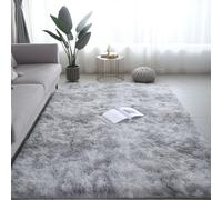 CGJseFH Tapis, Tapis Moderne tie-Dye léger de Luxe Style Minimaliste Lavable Longs Tapis en Peluche décor Salon Shaggy Extra Large for la décoration intérieure(Tie Dye Water Gray,80 * 200)