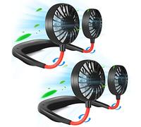 CGJseFH ventilateur de cou, Mini ventilateur de sport portable USB tour cou, 3 vitesses réglables, rotation libre à 360 degrés, parfait(White)