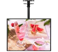 CGLYYDS Caisson Lumineux LED À Cadre Mince,Cadre d'affichage publicitaire Mural avec Poteau télescopique,Caisson Lumineux de Cadre d'affiche LED, Caisson Lumineux LED 40x60cm