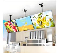 CGLYYDS Panneau de Menu de Restaurant à LED,Affichage de Cadre publicitaire enfichable Mince avec Poteau télescopique,Panneau D'affichage Mural,pour Restaurants,Bars,magasins 3pcs-60×80cm