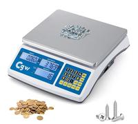 CGOLDENWALL Balance Comptage Industrielle Professionnelle 30kg / 0.1g - Balance Compteuse Digital - Plateau Inox, Unité g/kg/lb - Pour Comptage de Pièces, Bijoux et Inventaire