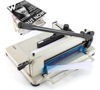 CGOLDENWALL Massicot Professionnel A4, Coupe Papier pour 400 | Lame HSS pour 4 cm d'Épaisseur de Coupe Max., Sécurisé, Sans Effort, Adapté pour Bureau, Production, Cuir et Tissu