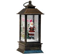 CGTQROVR Lanterne de Noël avec LED Vintage à Suspendre à Paillettes, Fonctionne Piles, Arbre, Bonhomme de Neige, père Noël, lanternes d'intérieur pour Table, Chambre Coucher, Style 3