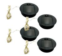 CGTQROVR Lot de 4 lampes solaires de rechange avec chaîne 10 LED, 2, 8 unités lumière solaire remplacement pour lanternes suspendues extérieures, décoration cour, allée, bricolage