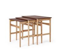 CH004 Nesting Tables tables d'appoint set de 3 Carl Hansen & Søn Chêne / Noyer - 5715230583517