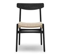 CH23 Chaise en Bois Chêne Noir Cordon Naturel Carl Hansen & Søn - 5714413823822