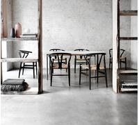 CH24 Wishbone Chair / Y-Chair chaise Chêne noir - tresse noire Carl Hansen & Søn - 5714413904750