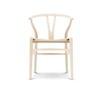 CH24 Wishbone Chair / Y-Chair chaise Frêne savonné - tresse brillante Carl Hansen & Søn - 5715397044357