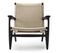 CH25 Fauteuil de Salon Chêne Noir Cordon Naturel Carl Hansen & Søn - 5714413948082