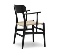CH26 chaise en bois tresse naturelle/chêne noir Carl Hansen & Søn - 5715230559833