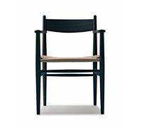 CH37 Chaise avec accoudoirs Carl Hansen & Søn chêne noir tresse Nature - 5715230884119