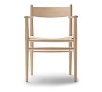 CH37 Chaise avec accoudoirs Carl Hansen & Søn chêne savonné tresse naturelle - 5715230884058