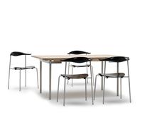 CH88T Chaise cadre acier inoxydable Carl Hansen & Søn Chêne huilé - 5714413825703