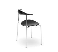 CH88T Chaise cadre acier inoxydable Carl Hansen & Søn Chêne savonné - 5714413825680
