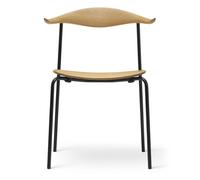 CH88T Chaise cadre acier noir Carl Hansen & Søn chêne huilé - 5714413825710