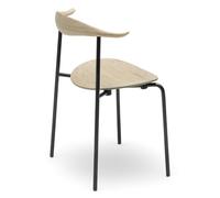 CH88T Chaise cadre acier noir Carl Hansen & Søn chêne savonné - 5714413732711