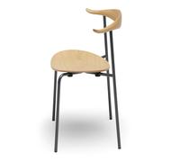 CH88T Chaise cadre acier noir Carl Hansen & Søn hêtre huilé - 5714413930483