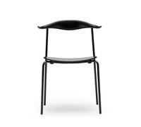 CH88T Chaise cadre acier noir Carl Hansen & Søn hêtre noir laqué - 5714413825666
