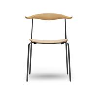CH88T Chaise cadre acier noir Carl Hansen & Søn hêtre savonné - 5714413825550