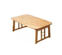 Chabudai Plateau de lit portable en bois de bambou pour petit déjeuner, table basse