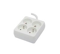 CHACON Bloc 4 x 16 A carré avec cordon 1,5 m - Blanc